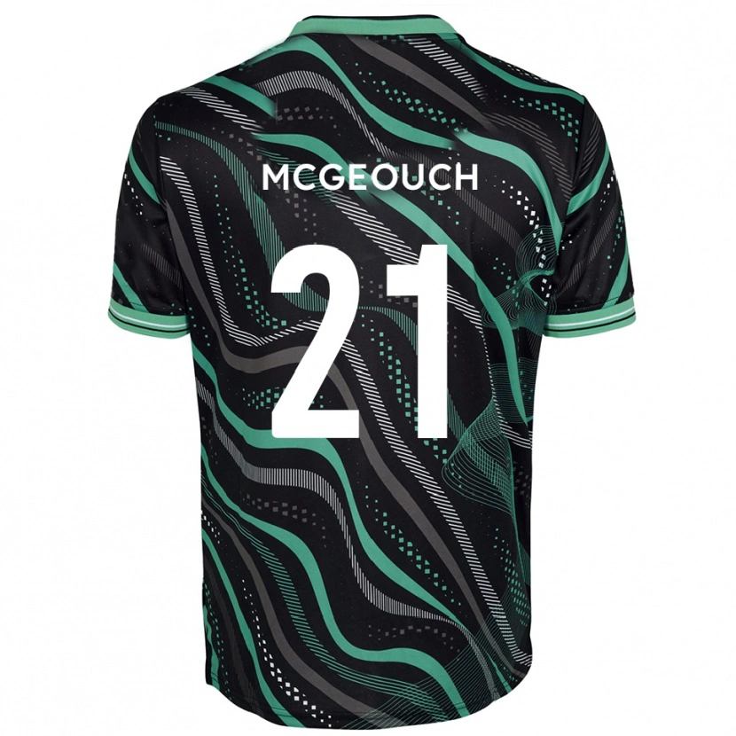 Danxen Herren Dylan Mcgeouch #21 Schwarz Grün Auswärtstrikot Trikot 2025/26 T-Shirt Schweiz