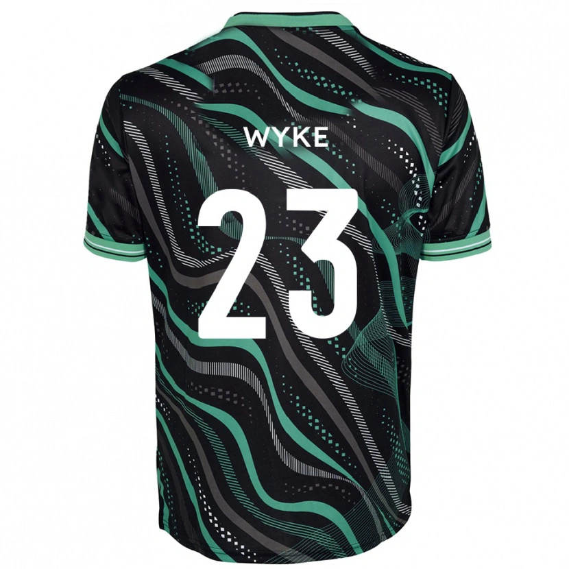 Danxen Herren Charlie Wyke #23 Schwarz Grün Auswärtstrikot Trikot 2025/26 T-Shirt Schweiz