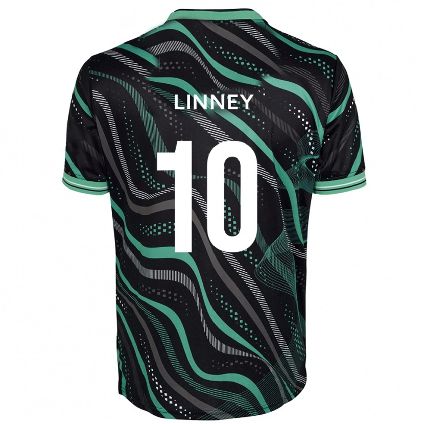 Danxen Herren Regan Linney #10 Schwarz Grün Auswärtstrikot Trikot 2025/26 T-Shirt Schweiz