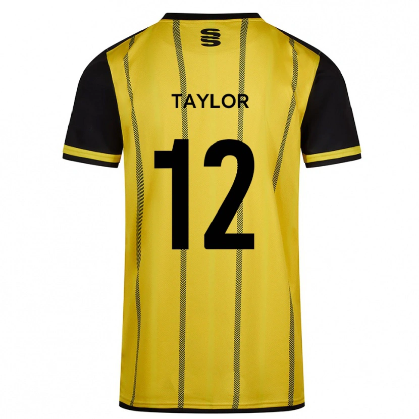 Danxen Herren Max Taylor #12 Gelb Schwarz Auswärtstrikot Trikot 2025/26 T-Shirt Schweiz