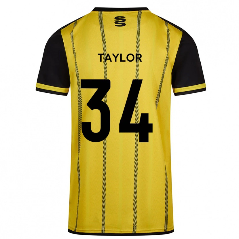Danxen Herren James Taylor #34 Gelb Schwarz Auswärtstrikot Trikot 2025/26 T-Shirt Schweiz