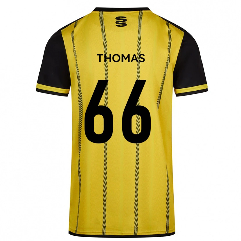 Danxen Herren Luca Thomas #66 Gelb Schwarz Auswärtstrikot Trikot 2025/26 T-Shirt Schweiz