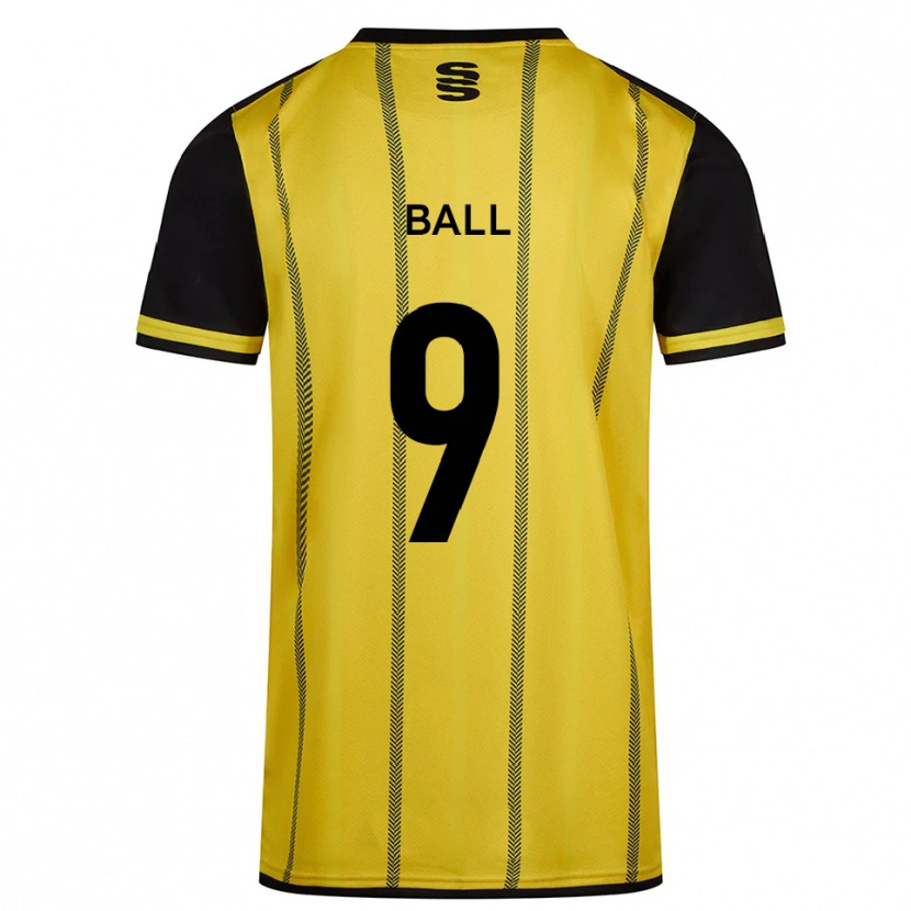 Danxen Herren Theo Ball #9 Gelb Schwarz Auswärtstrikot Trikot 2025/26 T-Shirt Schweiz