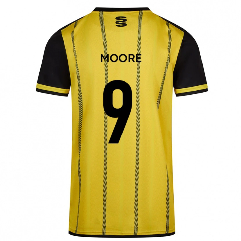 Danxen Herren Lois Moore #9 Gelb Schwarz Auswärtstrikot Trikot 2025/26 T-Shirt Schweiz