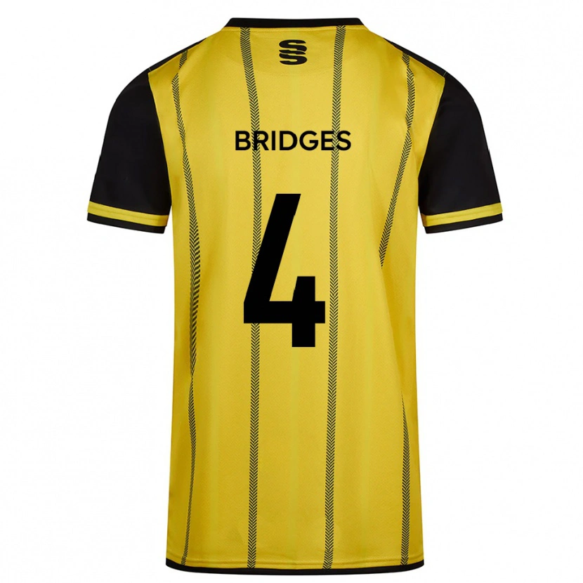 Danxen Herren Jacob Bridges #4 Gelb Schwarz Auswärtstrikot Trikot 2025/26 T-Shirt Schweiz