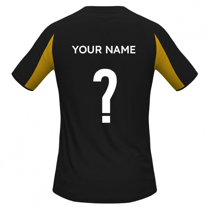 Danxen Herren Ihren Namen #0 Schwarz Gelb Auswärtstrikot Trikot 2025/26 T-Shirt Schweiz