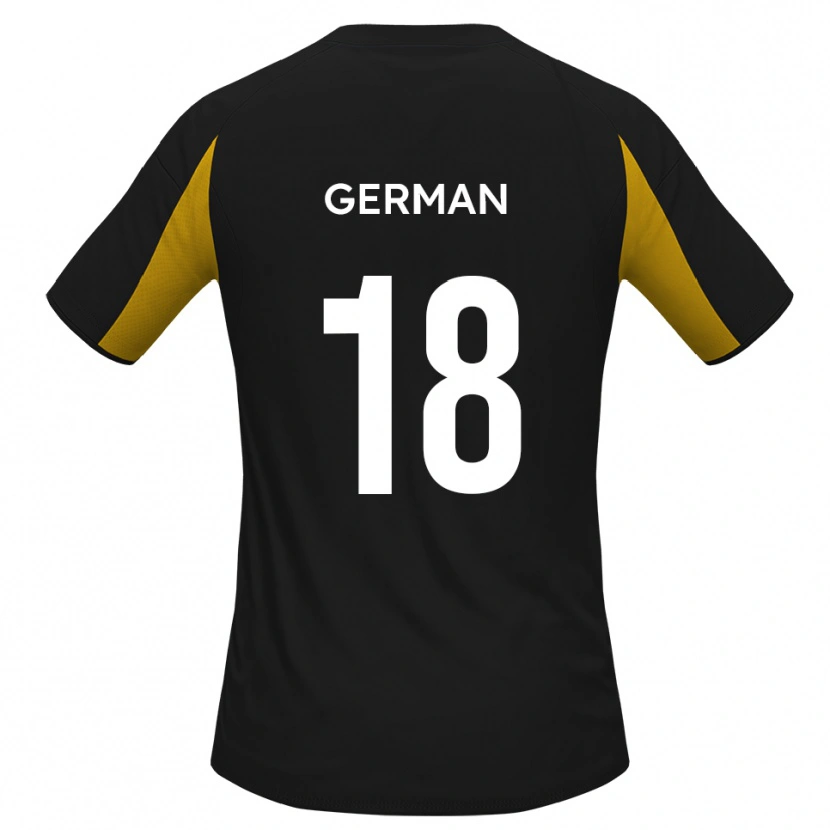 Danxen Herren Owen German #18 Schwarz Gelb Auswärtstrikot Trikot 2025/26 T-Shirt Schweiz