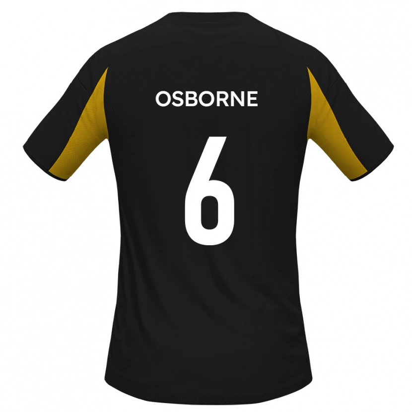 Danxen Herren Elliot Osborne #6 Schwarz Gelb Auswärtstrikot Trikot 2025/26 T-Shirt Schweiz