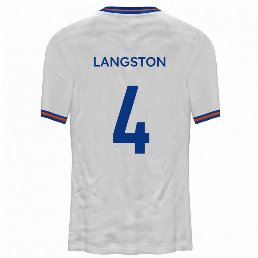 Danxen Herren George Langston #4 Weiß Blau Auswärtstrikot Trikot 2025/26 T-Shirt Schweiz