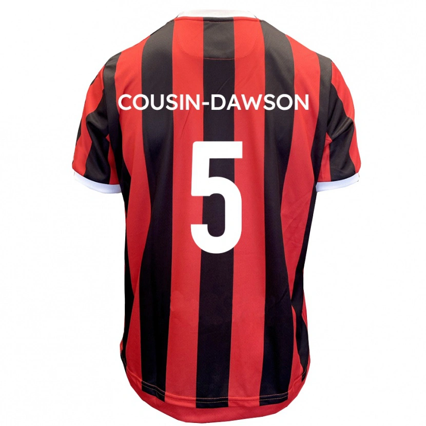 Danxen Herren Finn Cousin-Dawson #5 Rot Schwarz Auswärtstrikot Trikot 2025/26 T-Shirt Schweiz