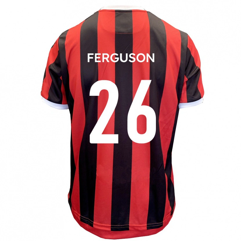 Danxen Herren Kyle Ferguson #26 Rot Schwarz Auswärtstrikot Trikot 2025/26 T-Shirt Schweiz