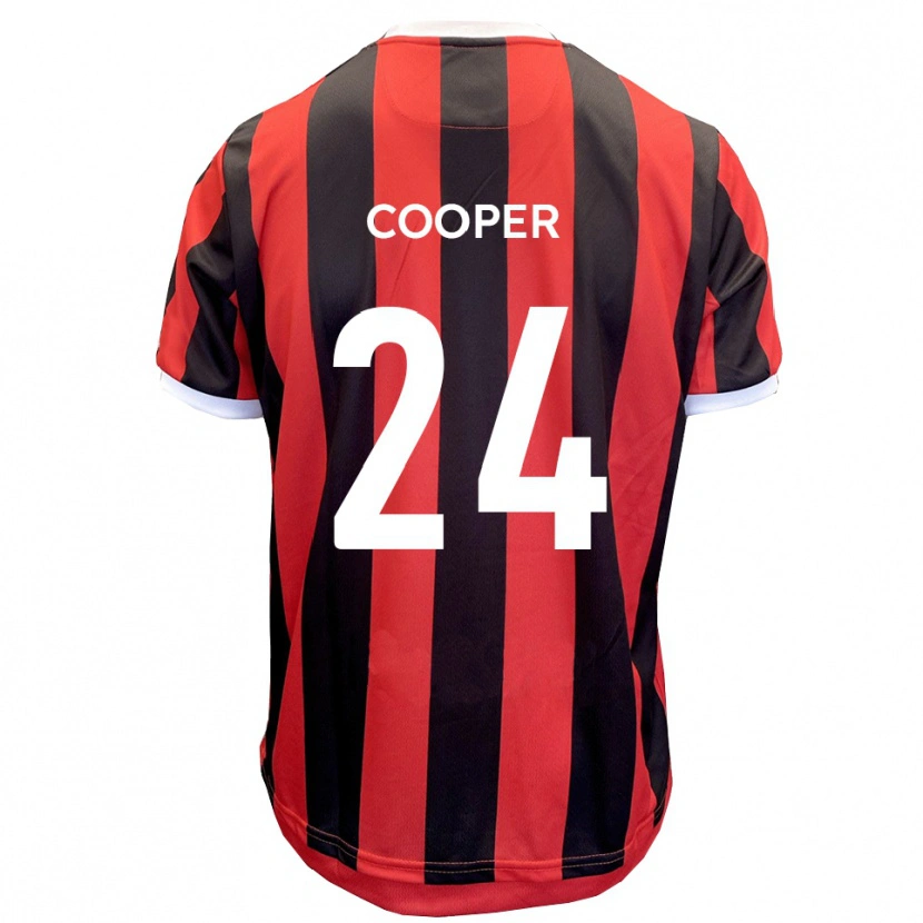 Danxen Herren Charlie Cooper #24 Rot Schwarz Auswärtstrikot Trikot 2025/26 T-Shirt Schweiz