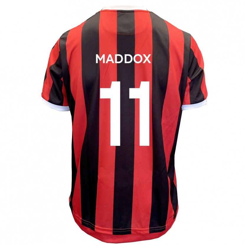 Danxen Herren Jacob Maddox #11 Rot Schwarz Auswärtstrikot Trikot 2025/26 T-Shirt Schweiz