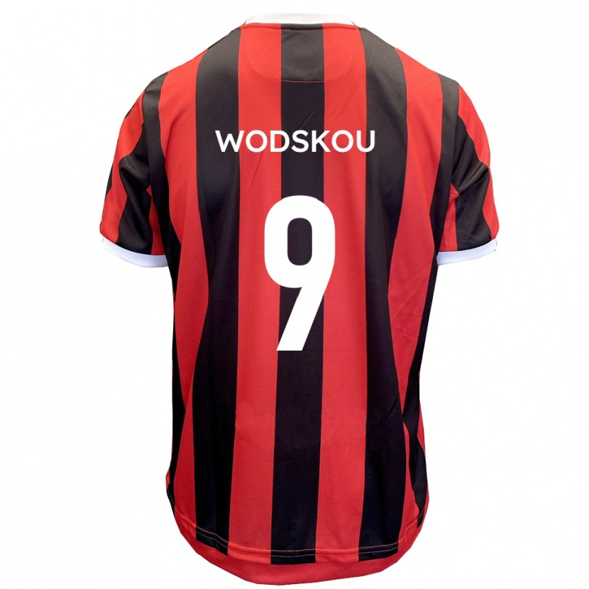 Danxen Herren Ben Wodskou #9 Rot Schwarz Auswärtstrikot Trikot 2025/26 T-Shirt Schweiz