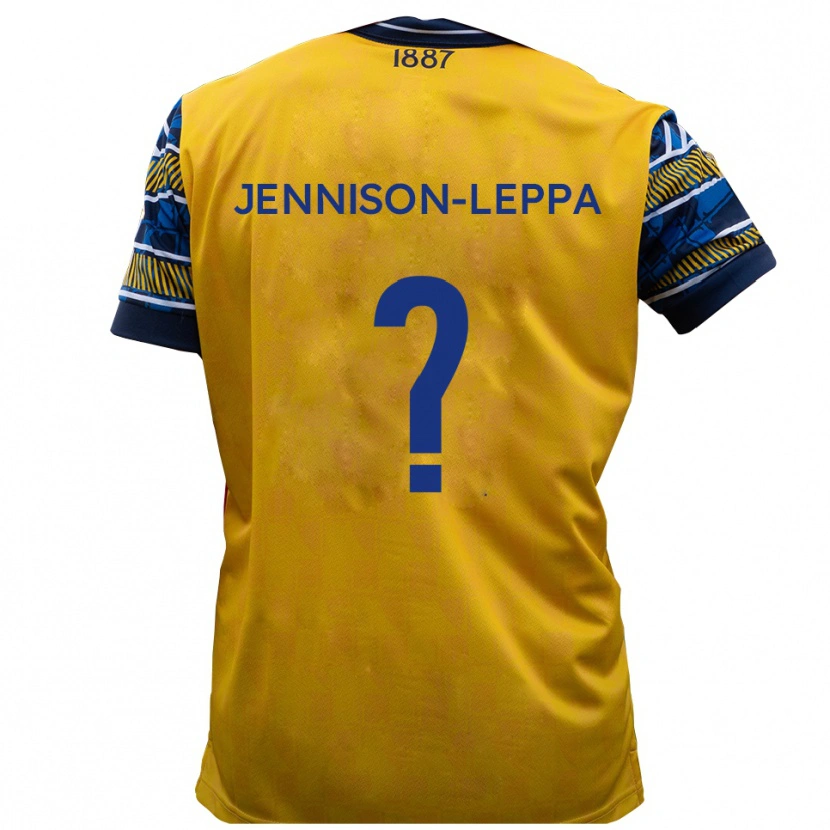 Danxen Herren Joel Jennison-Leppa #0 Gelb Schwarz Auswärtstrikot Trikot 2025/26 T-Shirt Schweiz