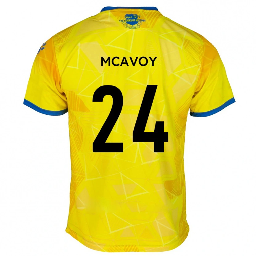 Danxen Herren Connor Mcavoy #24 Gelb Blau Auswärtstrikot Trikot 2025/26 T-Shirt Schweiz
