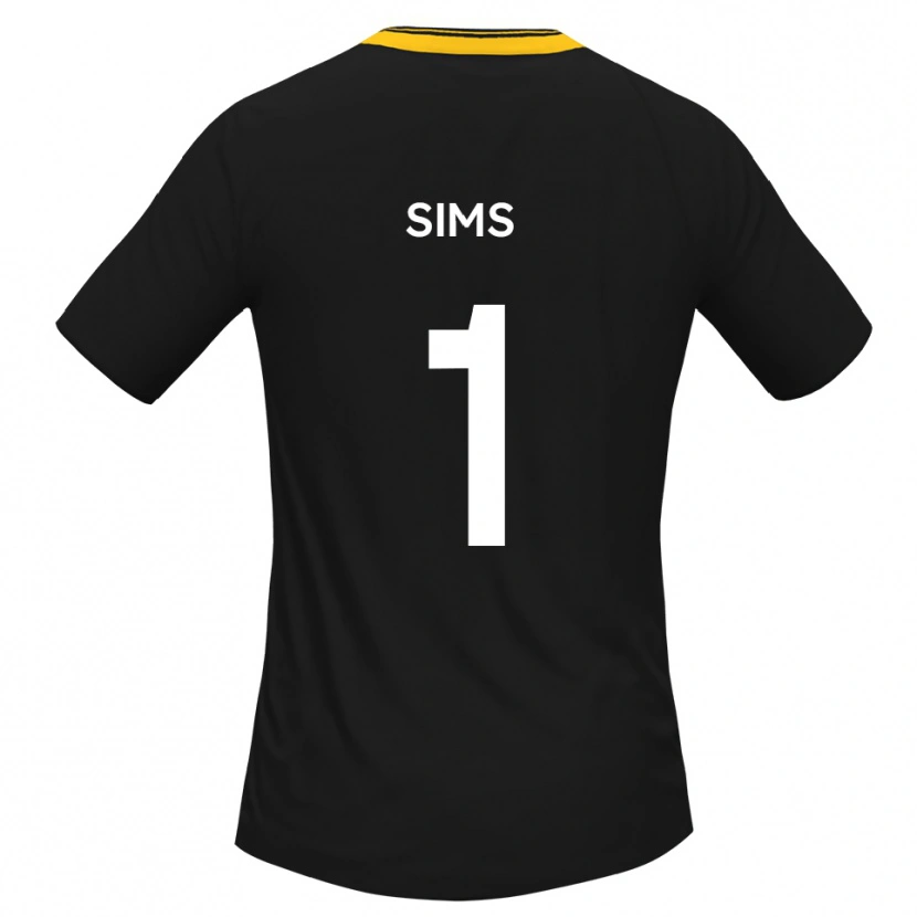 Danxen Herren Jack Sims #1 Schwarz Gelb Auswärtstrikot Trikot 2025/26 T-Shirt Schweiz