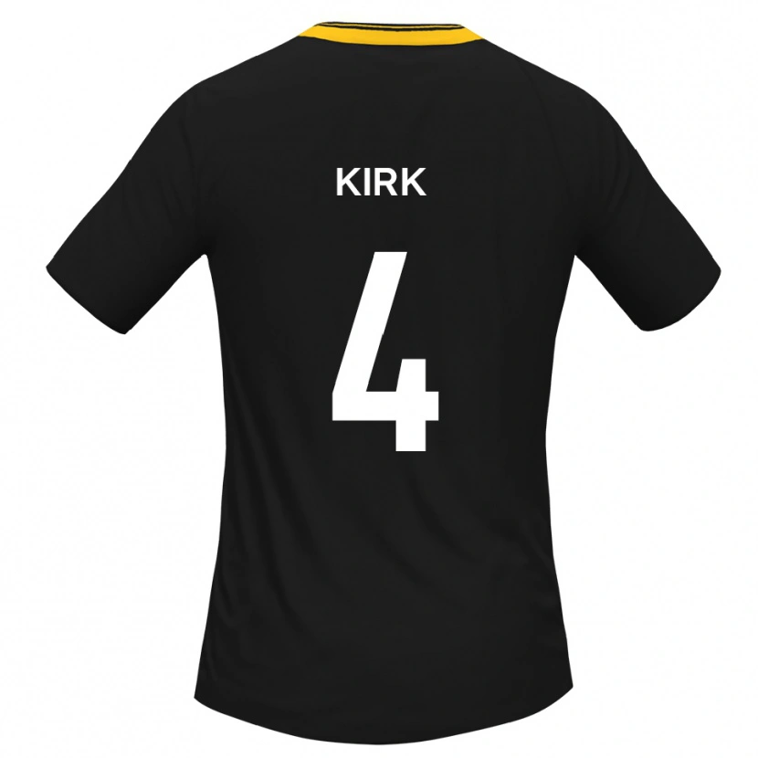 Danxen Herren Alex Kirk #4 Schwarz Gelb Auswärtstrikot Trikot 2025/26 T-Shirt Schweiz