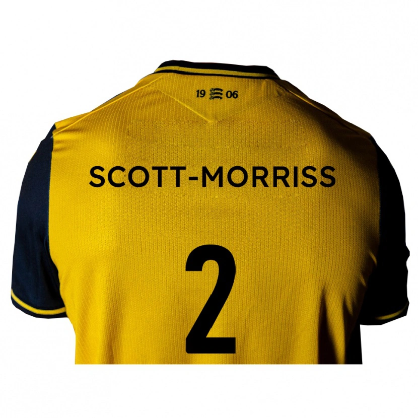 Danxen Herren Gus Scott-Morriss #2 Gelb Schwarz Auswärtstrikot Trikot 2025/26 T-Shirt Schweiz