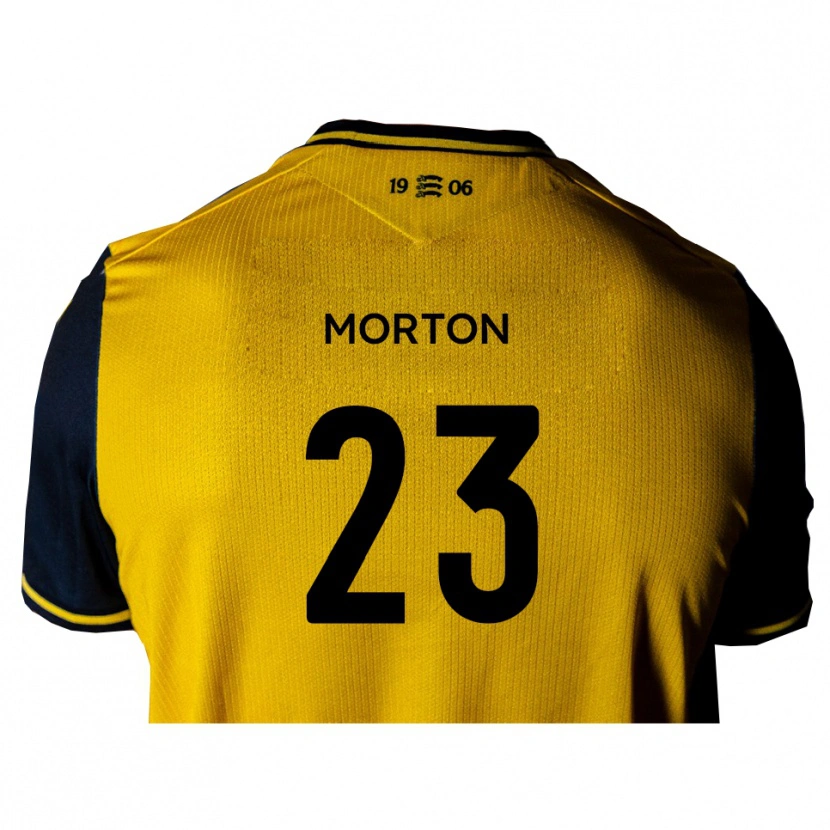 Danxen Herren James Morton #23 Gelb Schwarz Auswärtstrikot Trikot 2025/26 T-Shirt Schweiz