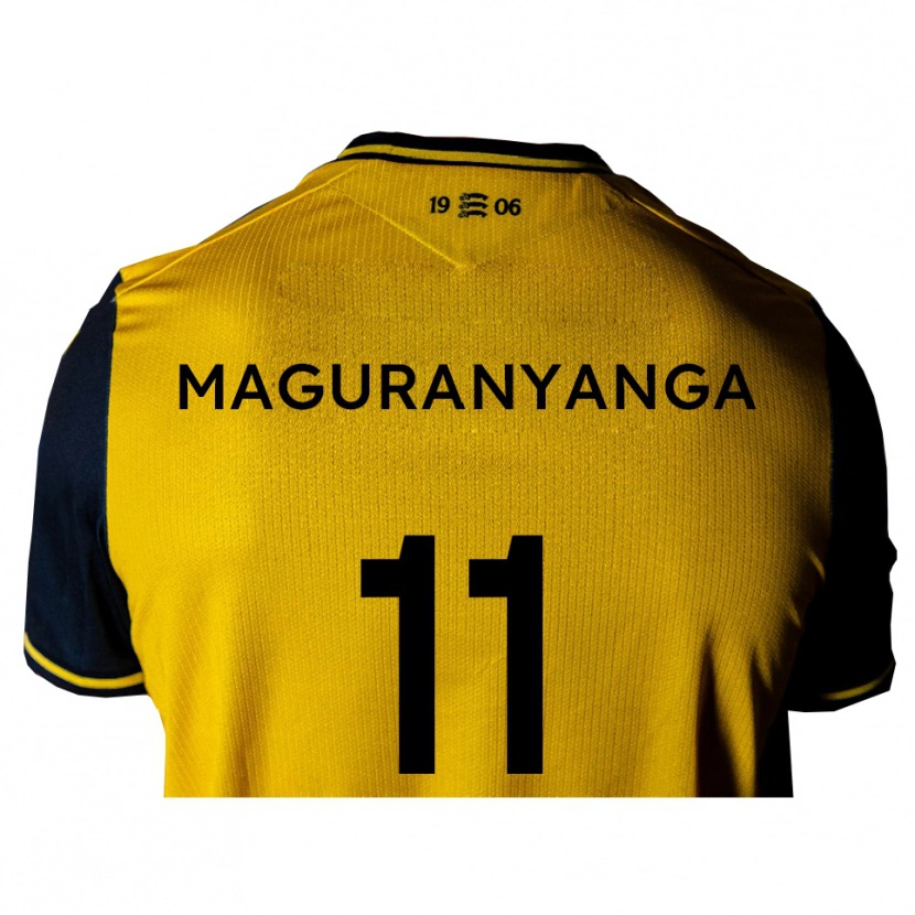 Danxen Herren Sisanda Maguranyanga #11 Gelb Schwarz Auswärtstrikot Trikot 2025/26 T-Shirt Schweiz