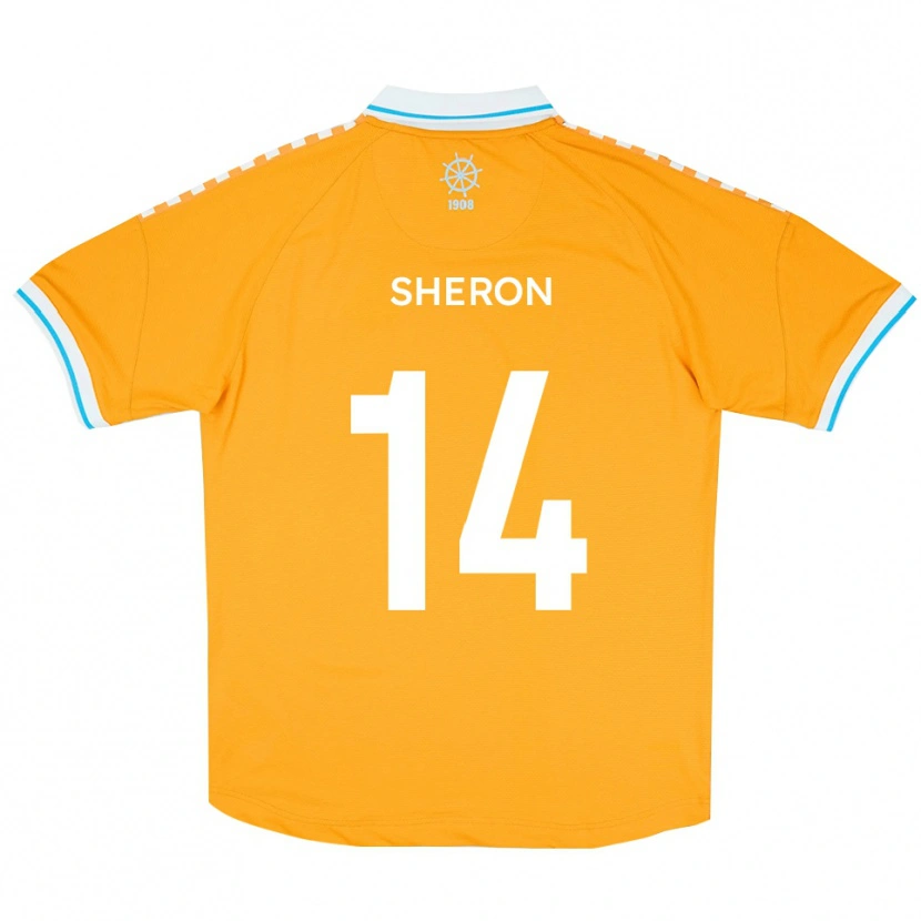 Danxen Herren Nathan Sheron #14 Gelb Blau Auswärtstrikot Trikot 2025/26 T-Shirt Schweiz