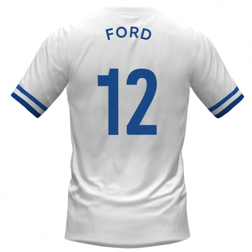 Danxen Herren Nathaniel Ford #12 Weiß Blau Auswärtstrikot Trikot 2025/26 T-Shirt Schweiz