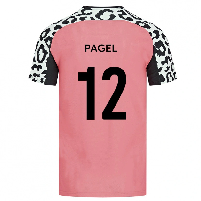Danxen Herren Fiachra Pagel #12 Pink Schwarz Auswärtstrikot Trikot 2025/26 T-Shirt Schweiz
