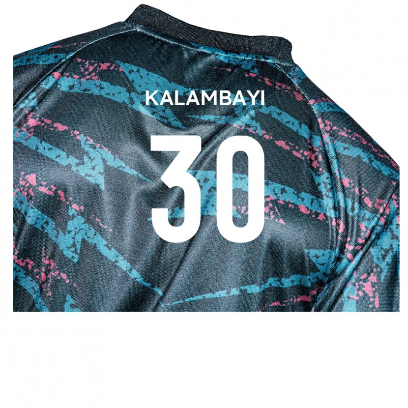 Danxen Herren Paul Kalambayi #30 Schwarz Marine Auswärtstrikot Trikot 2025/26 T-Shirt Schweiz