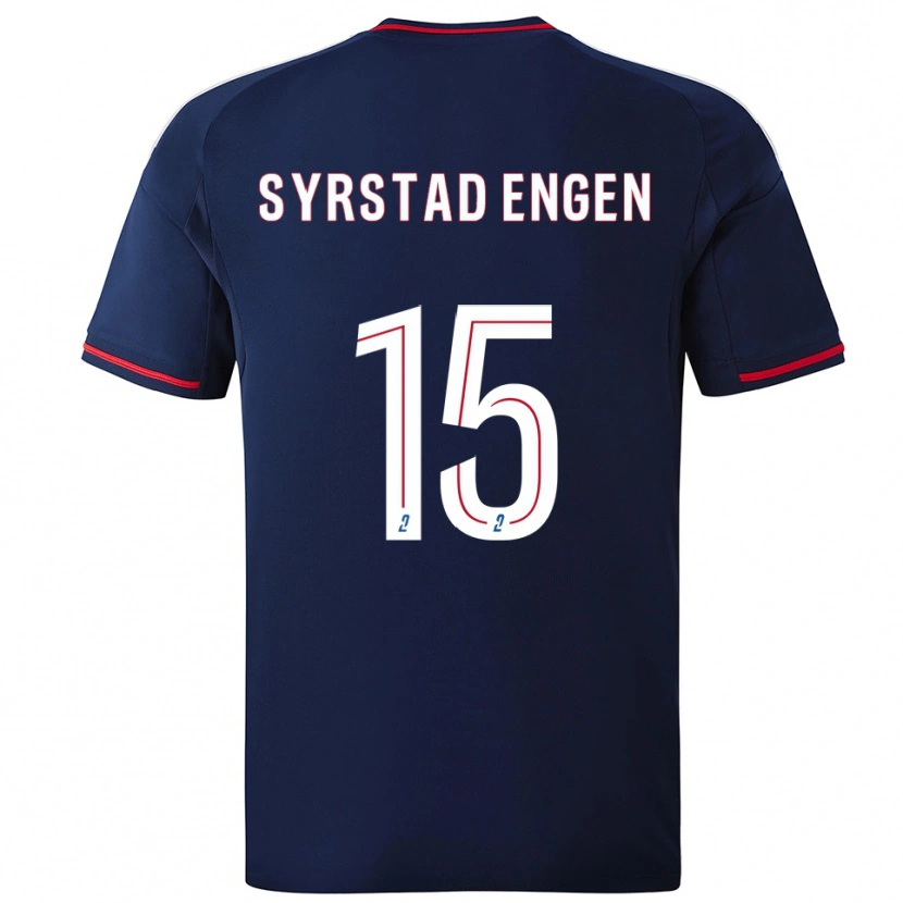Danxen Herren Ingrid Syrstad Engen #15 Marine Rot Auswärtstrikot Trikot 2025/26 T-Shirt Schweiz