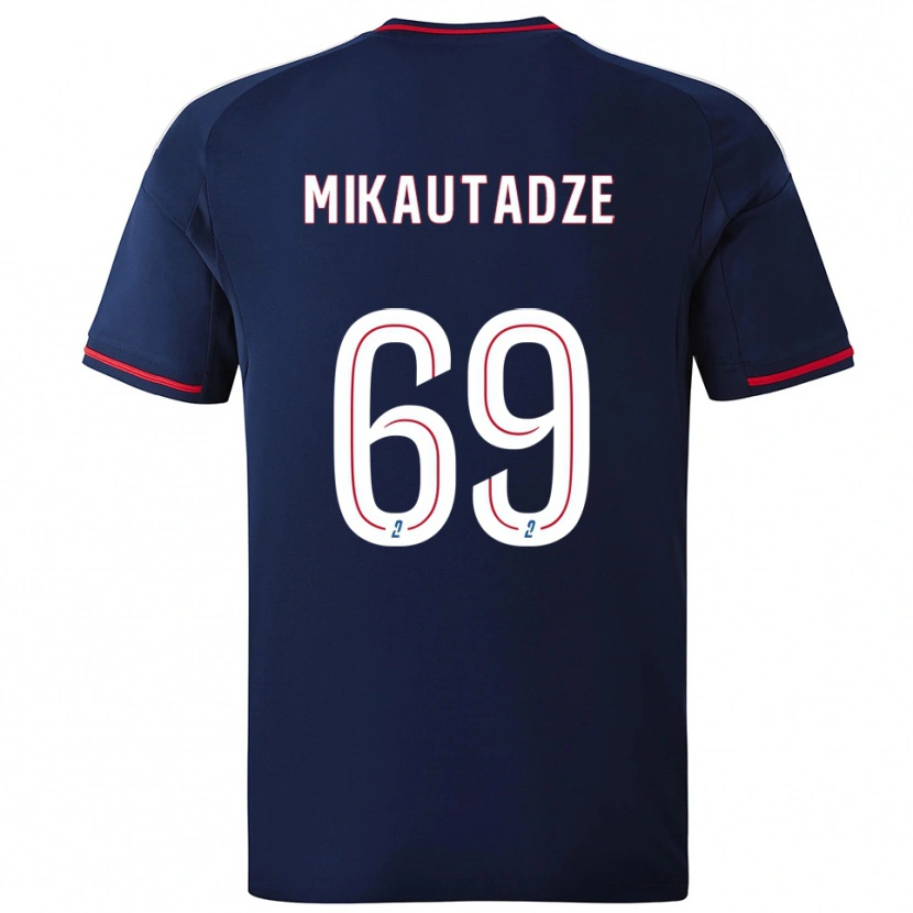 Danxen Herren Georges Mikautadze #69 Marine Rot Auswärtstrikot Trikot 2025/26 T-Shirt Schweiz