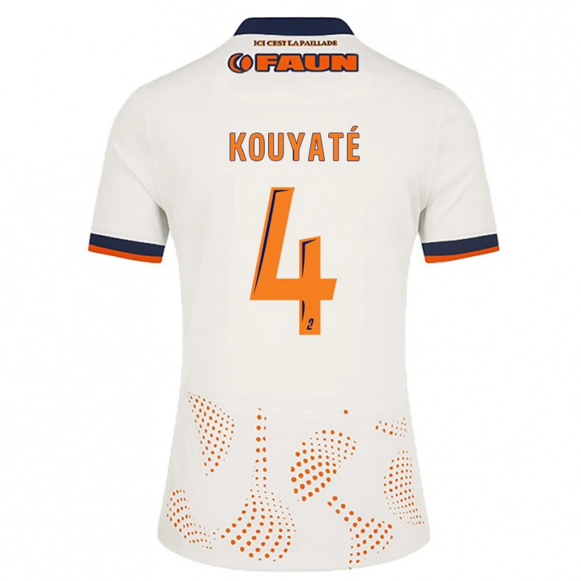 Danxen Herren Kiki Kouyaté #4 Weiß Orange Auswärtstrikot Trikot 2025/26 T-Shirt Schweiz