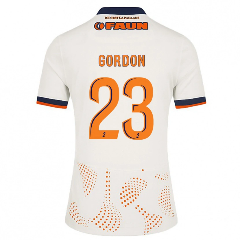Danxen Herren Sh'nia Gordon #23 Weiß Orange Auswärtstrikot Trikot 2025/26 T-Shirt Schweiz
