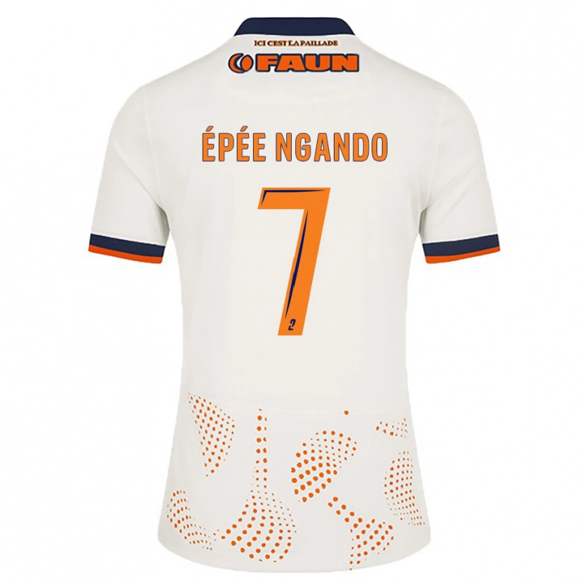 Danxen Herren Pierre Épée Ngando #7 Weiß Orange Auswärtstrikot Trikot 2025/26 T-Shirt Schweiz