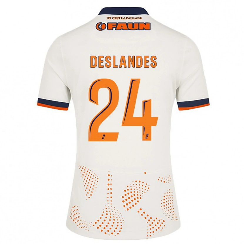 Danxen Herren Océane Deslandes #24 Weiß Orange Auswärtstrikot Trikot 2025/26 T-Shirt Schweiz