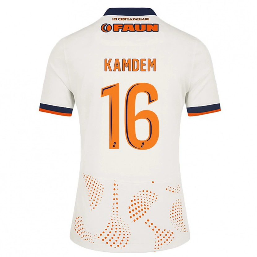 Danxen Herren Kevin Kamdem #16 Weiß Orange Auswärtstrikot Trikot 2025/26 T-Shirt Schweiz