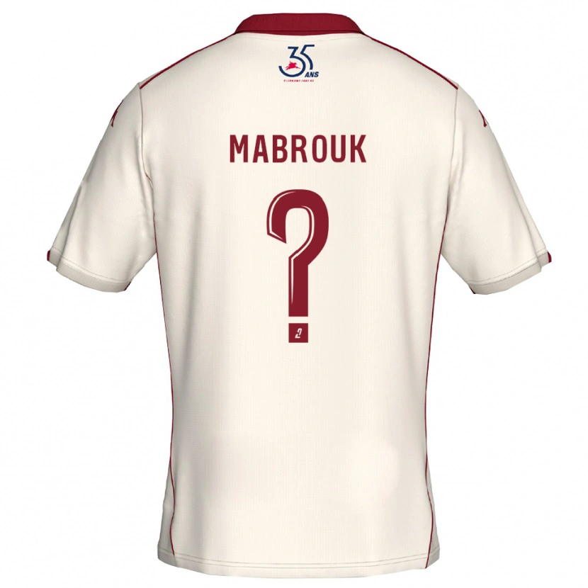 Danxen Herren Adam Mabrouk #0 Weiß Burgunder Auswärtstrikot Trikot 2025/26 T-Shirt Schweiz