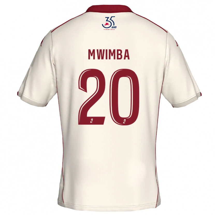 Danxen Herren Josué Mwimba Isala #20 Weiß Burgunder Auswärtstrikot Trikot 2025/26 T-Shirt Schweiz