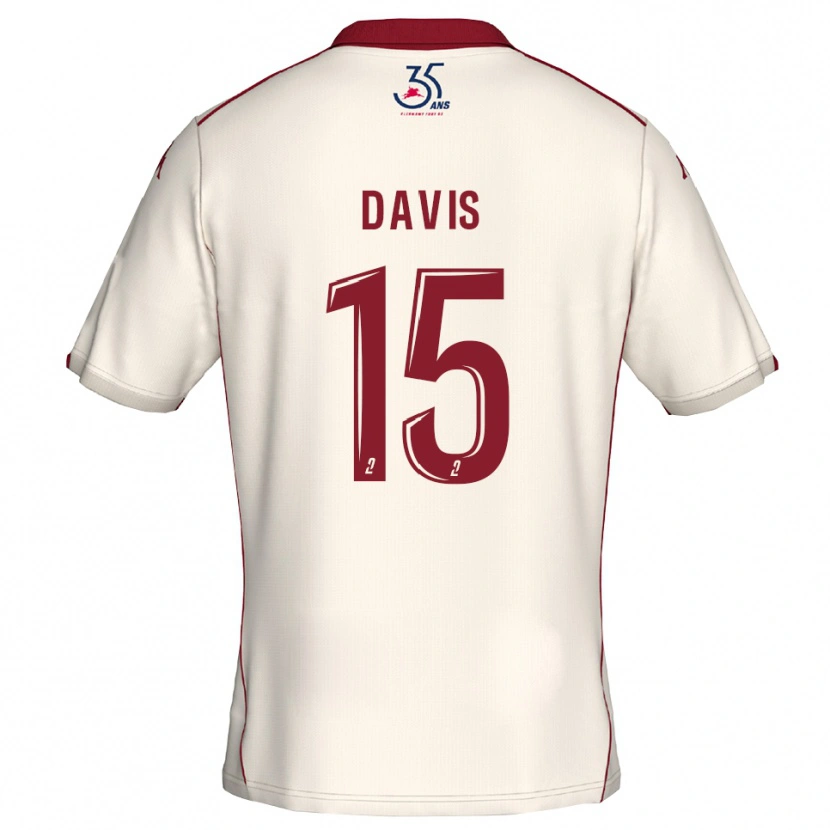 Danxen Herren Matthew Davis #15 Weiß Burgunder Auswärtstrikot Trikot 2025/26 T-Shirt Schweiz
