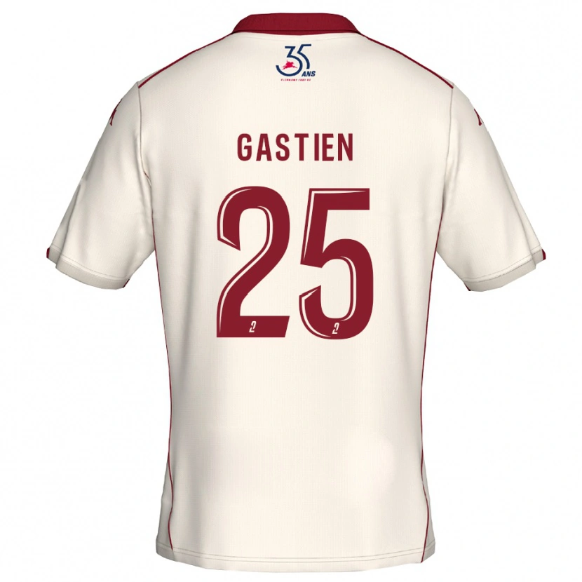 Danxen Herren Johan Gastien #25 Weiß Burgunder Auswärtstrikot Trikot 2025/26 T-Shirt Schweiz