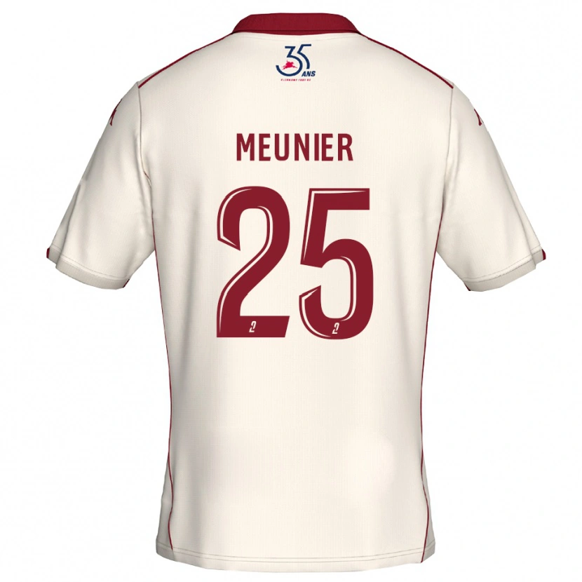 Danxen Herren Emma Meunier #25 Weiß Burgunder Auswärtstrikot Trikot 2025/26 T-Shirt Schweiz