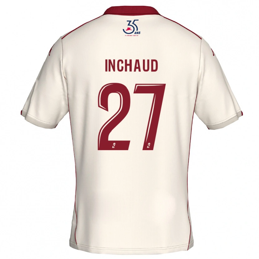 Danxen Herren Marks Inchaud #27 Weiß Burgunder Auswärtstrikot Trikot 2025/26 T-Shirt Schweiz