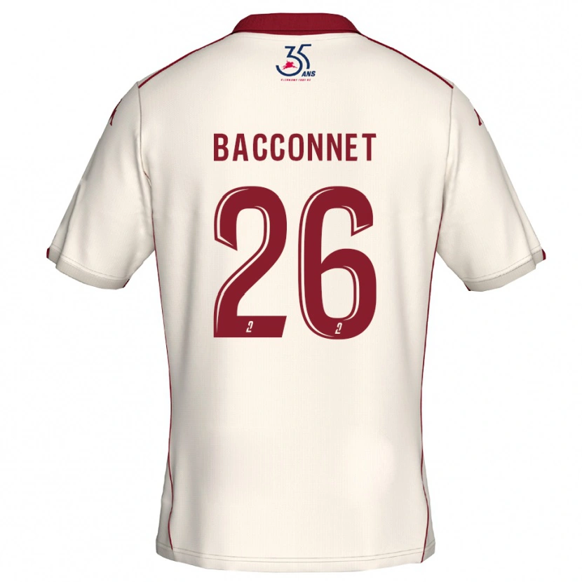 Danxen Herren Marylou Bacconnet #26 Weiß Burgunder Auswärtstrikot Trikot 2025/26 T-Shirt Schweiz