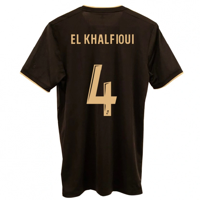 Danxen Herren Mehdi El Khalfioui #4 Blau Rot Auswärtstrikot Trikot 2025/26 T-Shirt Schweiz