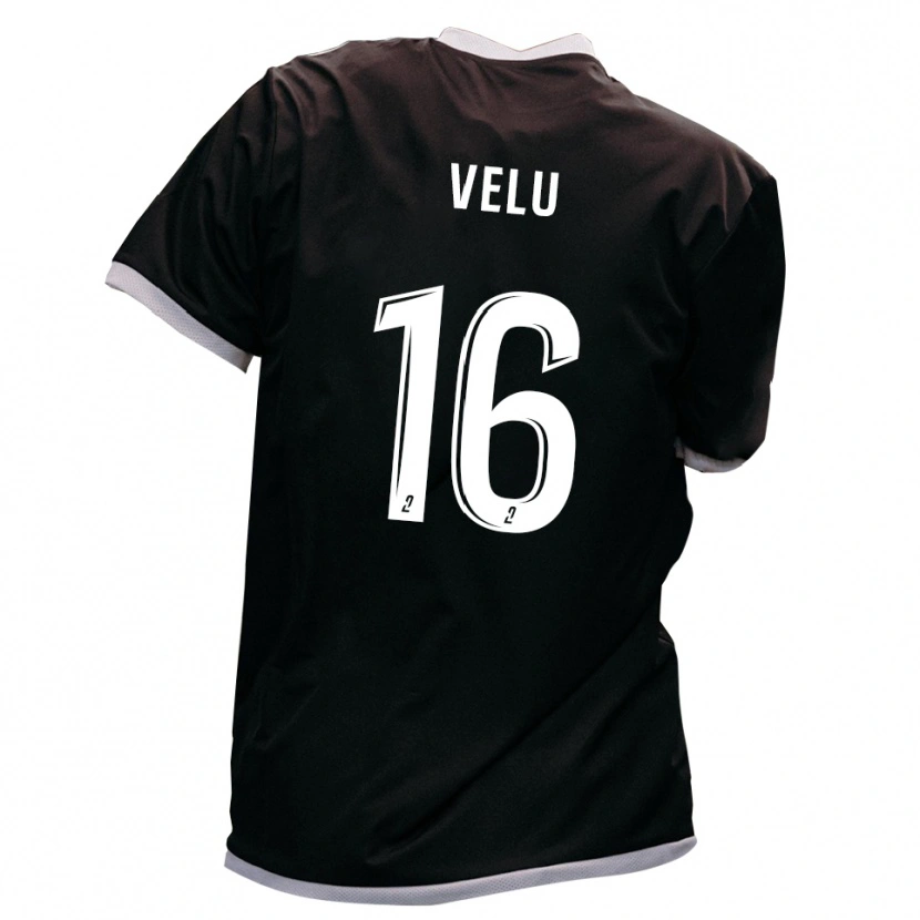 Danxen Herren Lukas Velu #16 Schwarz Gold Auswärtstrikot Trikot 2025/26 T-Shirt Schweiz