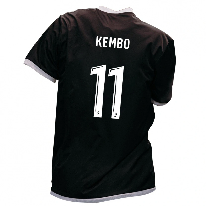 Danxen Herren Driss Kembo #11 Schwarz Gold Auswärtstrikot Trikot 2025/26 T-Shirt Schweiz