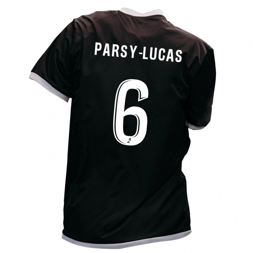 Danxen Herren Andréa Parsy-Lucas #6 Schwarz Gold Auswärtstrikot Trikot 2025/26 T-Shirt Schweiz