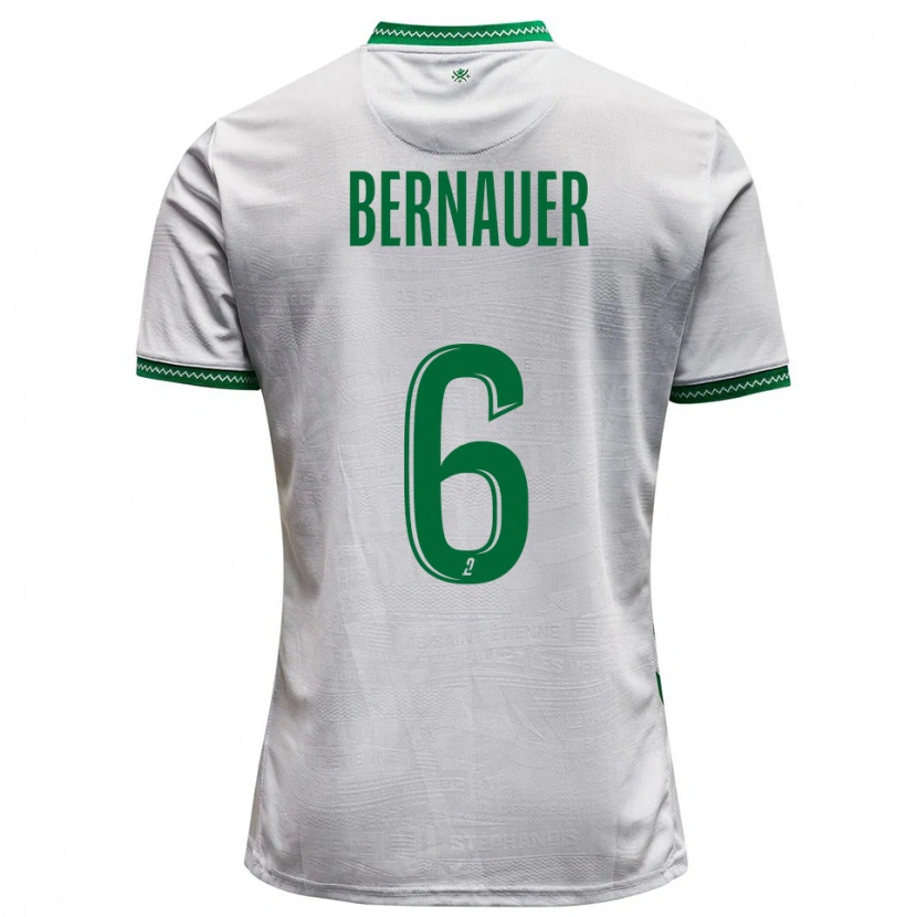Danxen Herren Maxime Bernauer #6 Weiß Grün Auswärtstrikot Trikot 2025/26 T-Shirt Schweiz