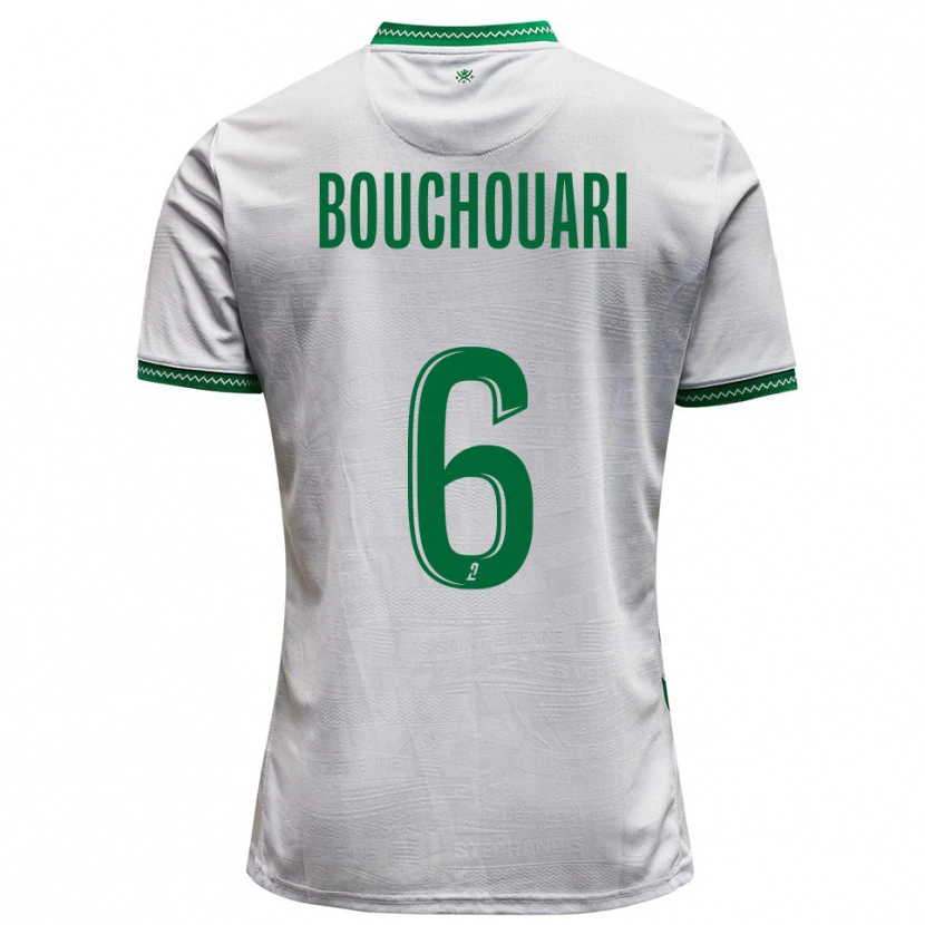 Danxen Herren Benjamin Bouchouari #6 Weiß Grün Auswärtstrikot Trikot 2025/26 T-Shirt Schweiz