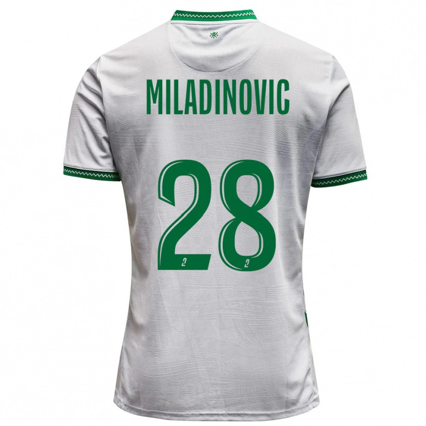 Danxen Herren Igor Miladinovic #28 Weiß Grün Auswärtstrikot Trikot 2025/26 T-Shirt Schweiz
